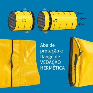 Aba de proteção e vedação hermética
