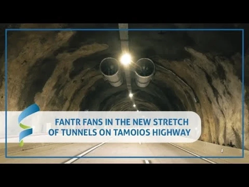 Ventiladores FanTR no novo trecho de túneis da Rodovia dos Tamoios