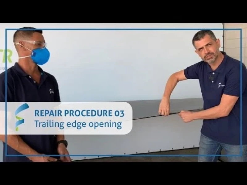 Repair procedure for trailing edge opening