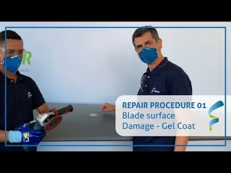 01 – Repair procedure for blade surface damage - gel coat