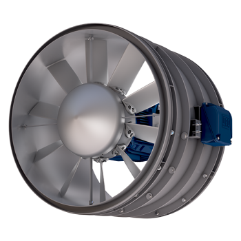 Permanent axial jet fans for high temperature